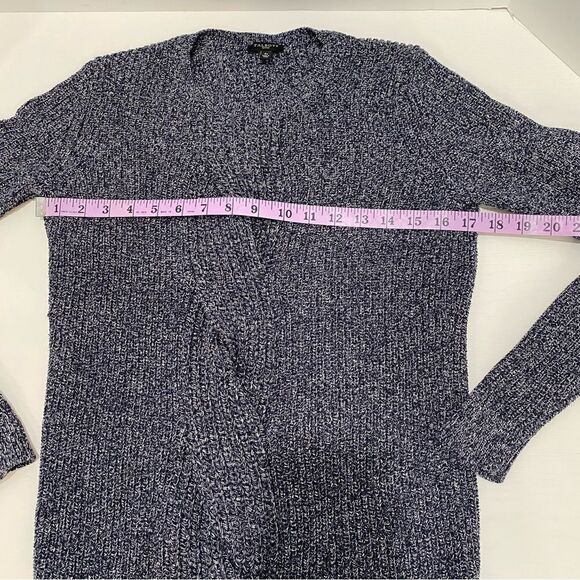 Talbots Cable Knit Twist Front Sweater In Marbled Gray Size Small Petite - Picture 10 of 14